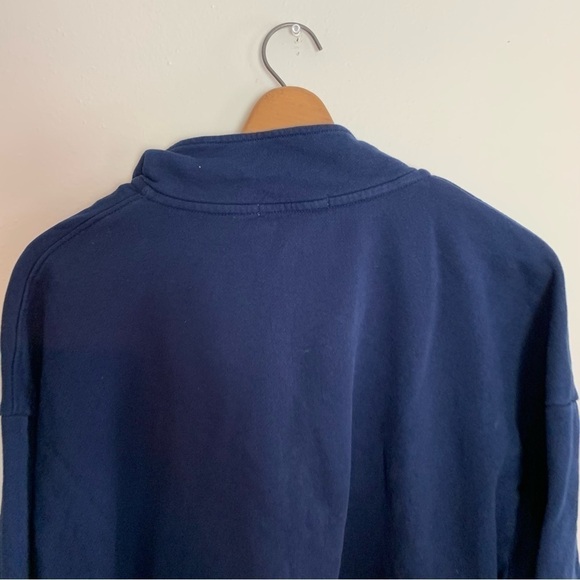 [WeWoreWhat] Navy Blue Long Sleeve Cropped Length Sweatshirt - Picture 7 of 7